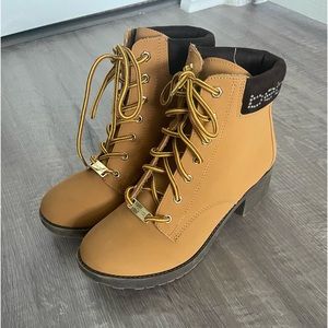 Bebe Shaylie Chunky Heels Ladies Boots